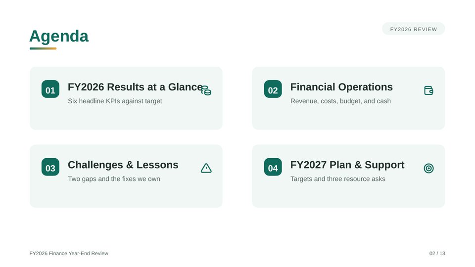 Annual Financial Review PowerPoint Template 260913 - Page 2