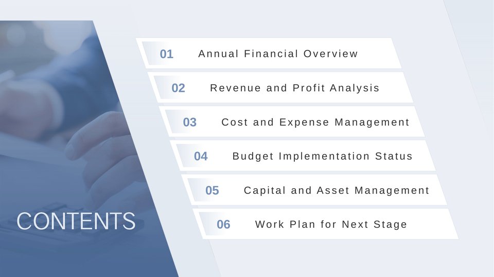 Financial Work Report PowerPoint Template - Page 2