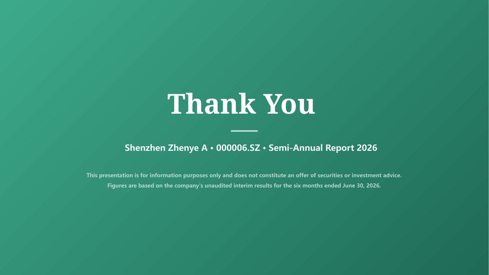 Shenzhen Zhenye A Semi-Annual Report slide 11